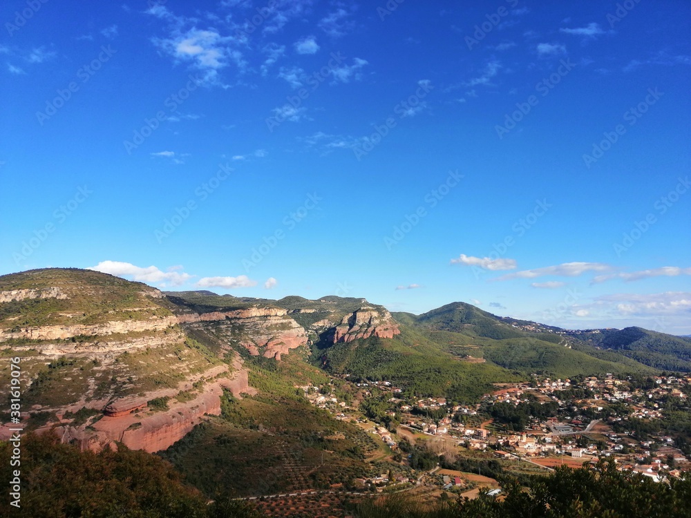 view of the mountains from the mountain