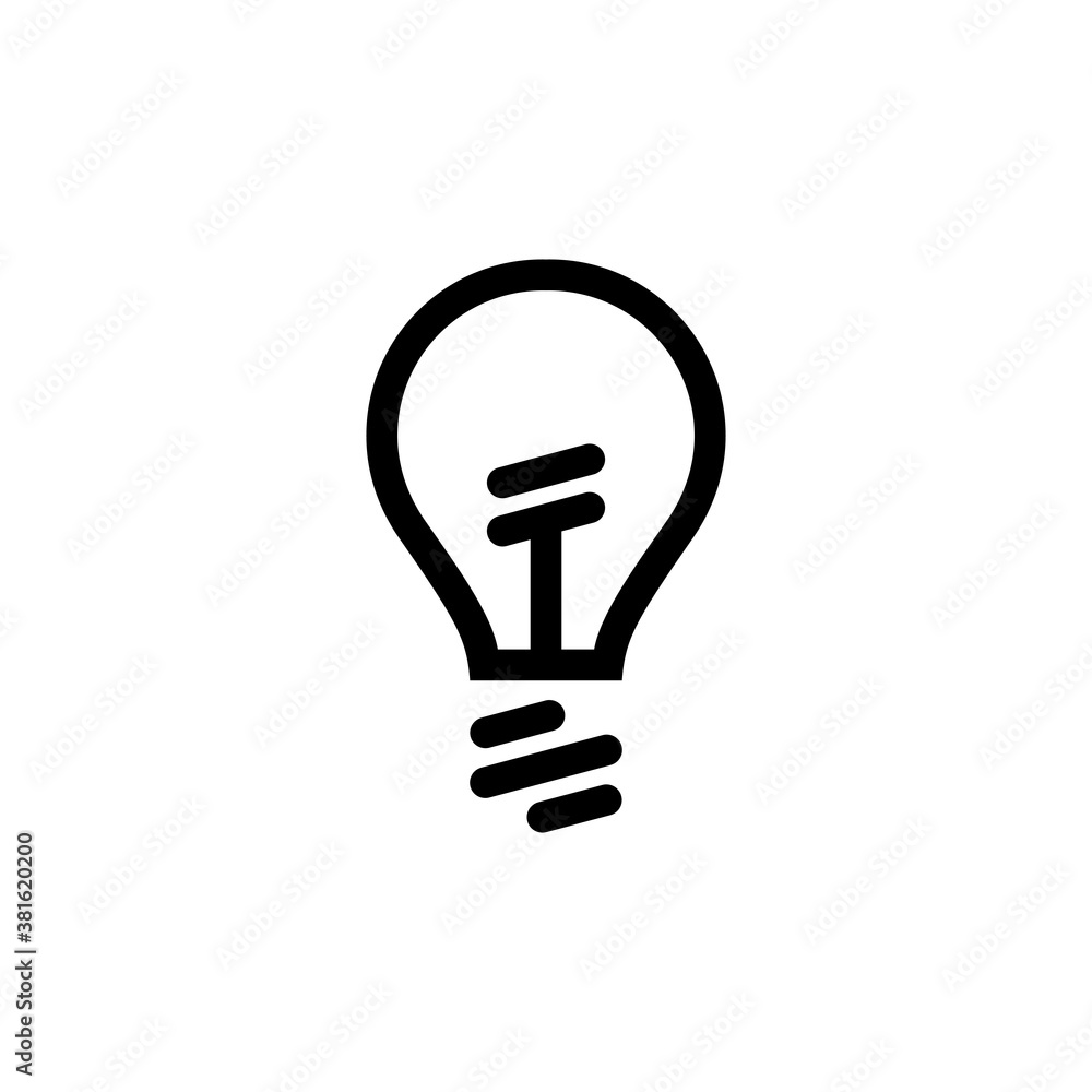 Simple light bulb logo design vector Simple light bulb logo design vector