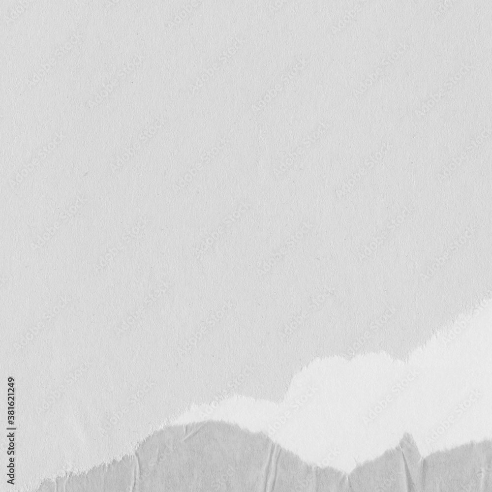 Obraz premium White torn paper collage close-up. Texture made from various paper and cardboard parts. Damaged old paper background. Vintage blank wallpaper. Material design backdrop.