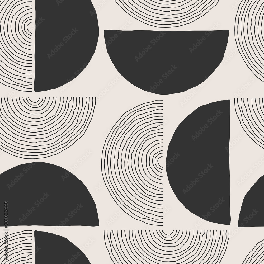 © C Design Studio - Trendy minimalist seamless pattern with abstract creative hand drawn composition © C Design Studio - Trendy minimalist seamless pattern with abstract creative hand drawn composition