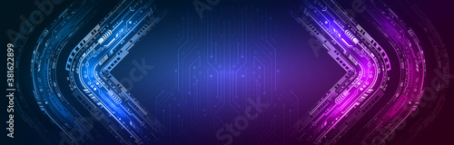 Abstract technology background. Futuristic digital innovation background. Hi-tech communication concept.