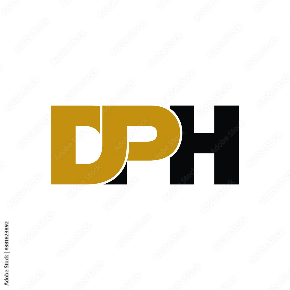 Fototapeta premium DPH letter monogram logo design vector