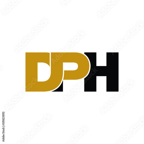 DPH letter monogram logo design vector