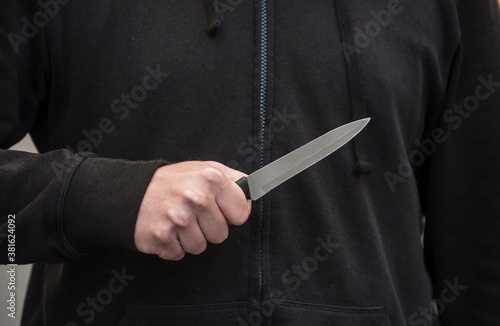 an attacker with a knife photo