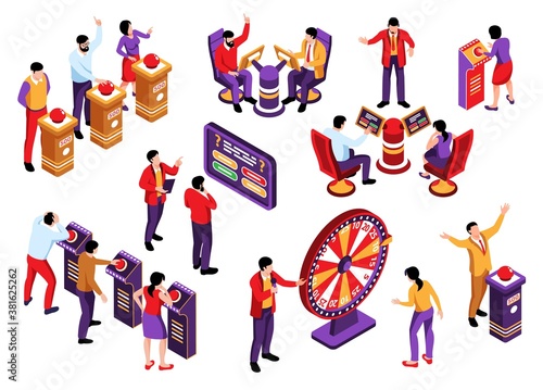 TV Quiz Icon Set