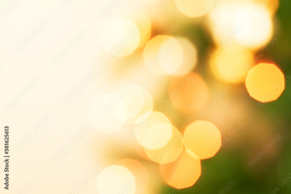 Yellow defocused lights. Christmas bokeh background Yellow defocused lights. Christmas bokeh background