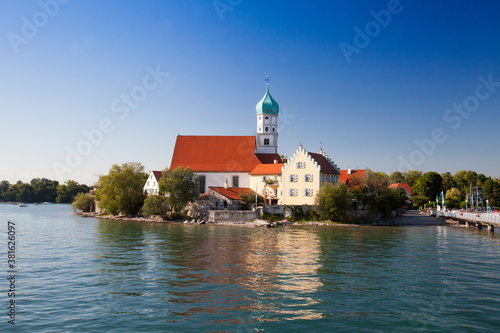  Church of St. George, Wasserburg,lake constance Bavaria, Germany, Europe