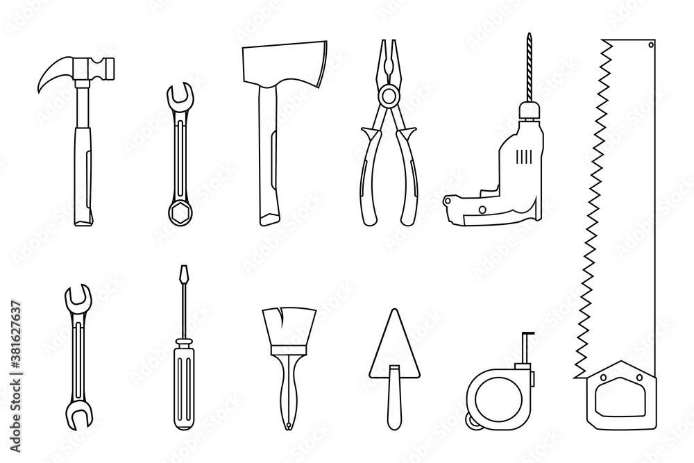 Worker Tools Vector Illustration Worker Tools Vector Illustration