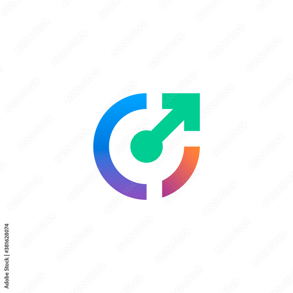 circular letter c logo with up arrow circular letter c logo with up arrow