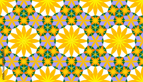 A geometric seamless flower pattern photo
