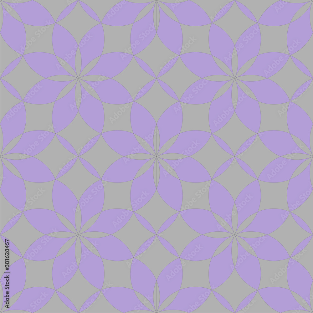 A geometric seamless flower pattern