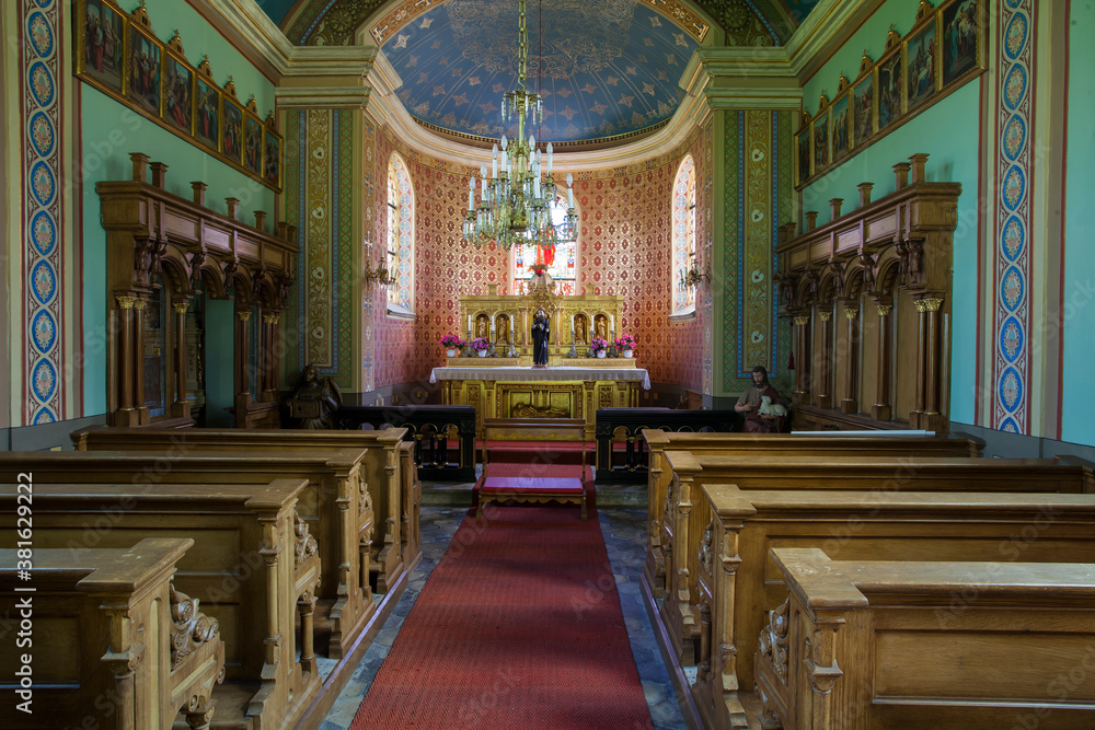 Obraz premium Seehof chapel,Achenkirch, Achensee near Pertisau, Inntal valley, Tyrol, Austria, Europe