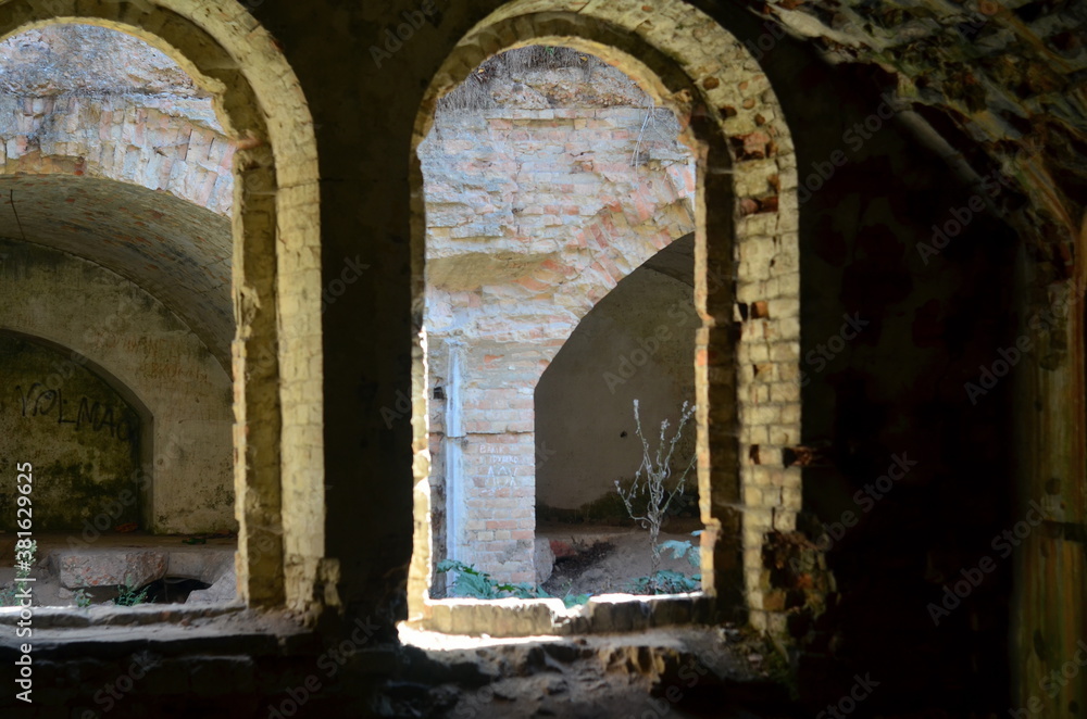 Photo inside old building of fortress