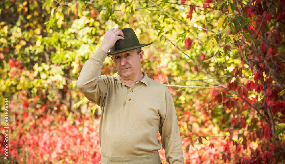 Mature European or American man at nature, philosophical portrait, older senior outdoor Mature European or American man at nature, philosophical portrait, older senior outdoor