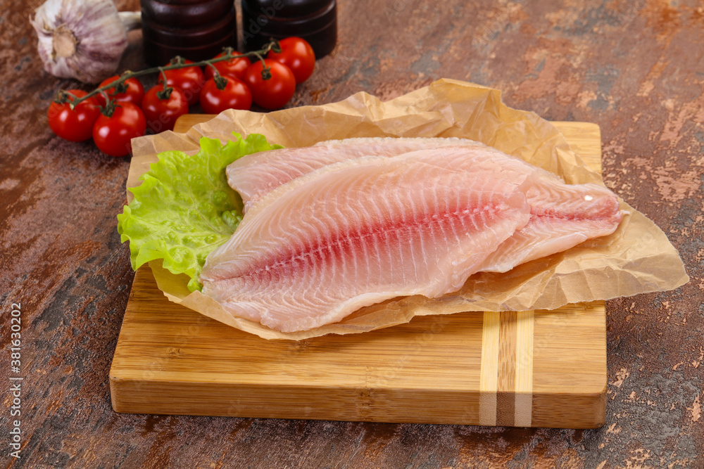 Raw tilapia fish Raw tilapia fish