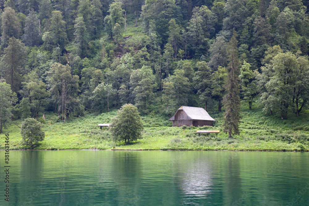 Lake Königssee , Berchtesgaden National Park, Berchtesgaden area, Upper Bavaria, Bavaria, Germany, Europe Lake Königssee , Berchtesgaden National Park, Berchtesgaden area, Upper Bavaria, Bavaria, Germany, Europe