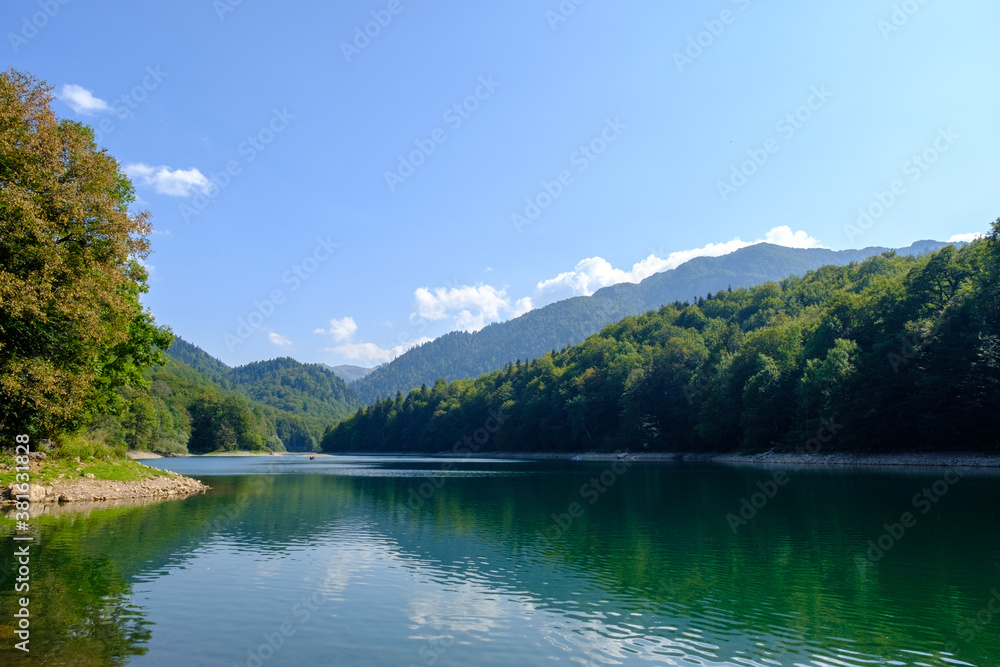 Biogradska gora national park landscape in Montenegro.