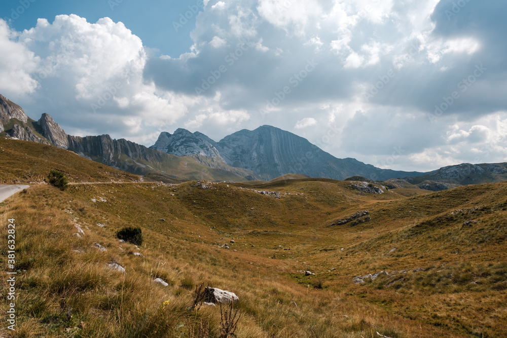 Mountain landscape in the national park Durmitor. Montenegro, Balkans, Europe