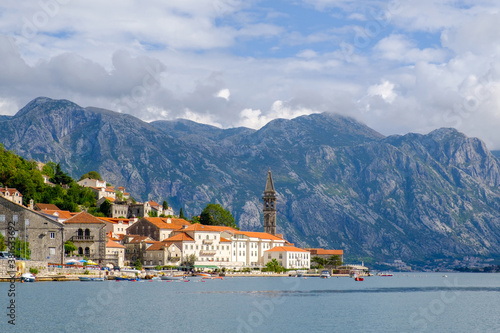 Perast, Montenegro - September 24, 2020. Perast old town, Bay of Kotor, Montenegro.