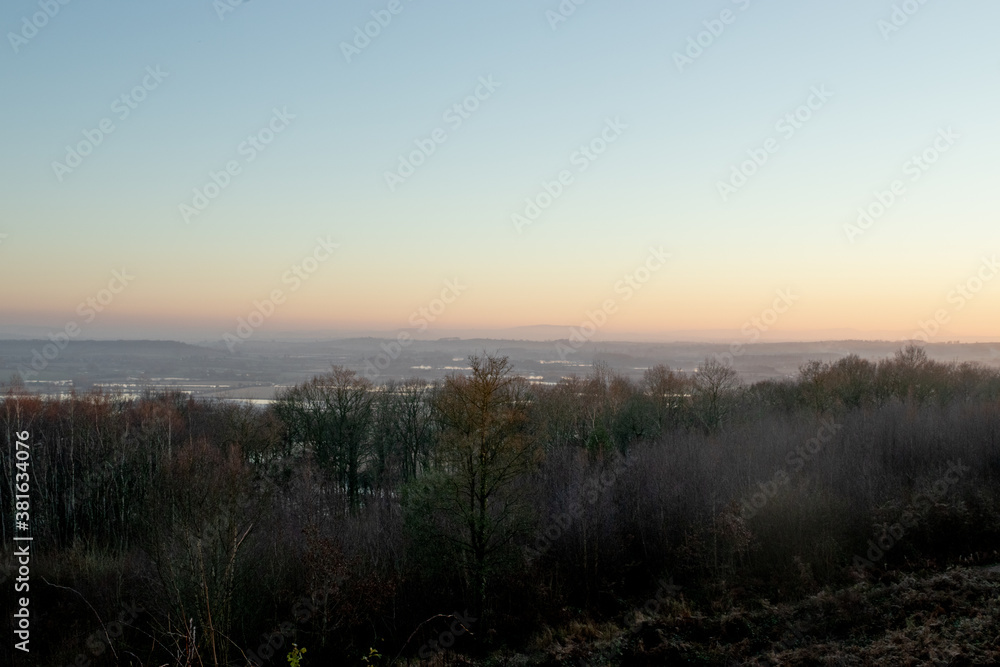 A beautiful pastel sunset over the countryside A beautiful pastel sunset over the countryside