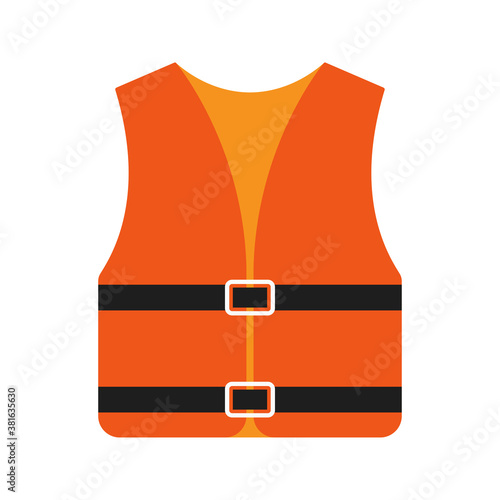 Life jacket icon isolated on white background