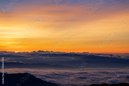 sunrise over the mountains