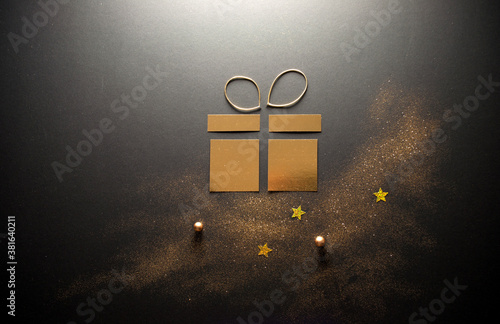 Gold card gift box