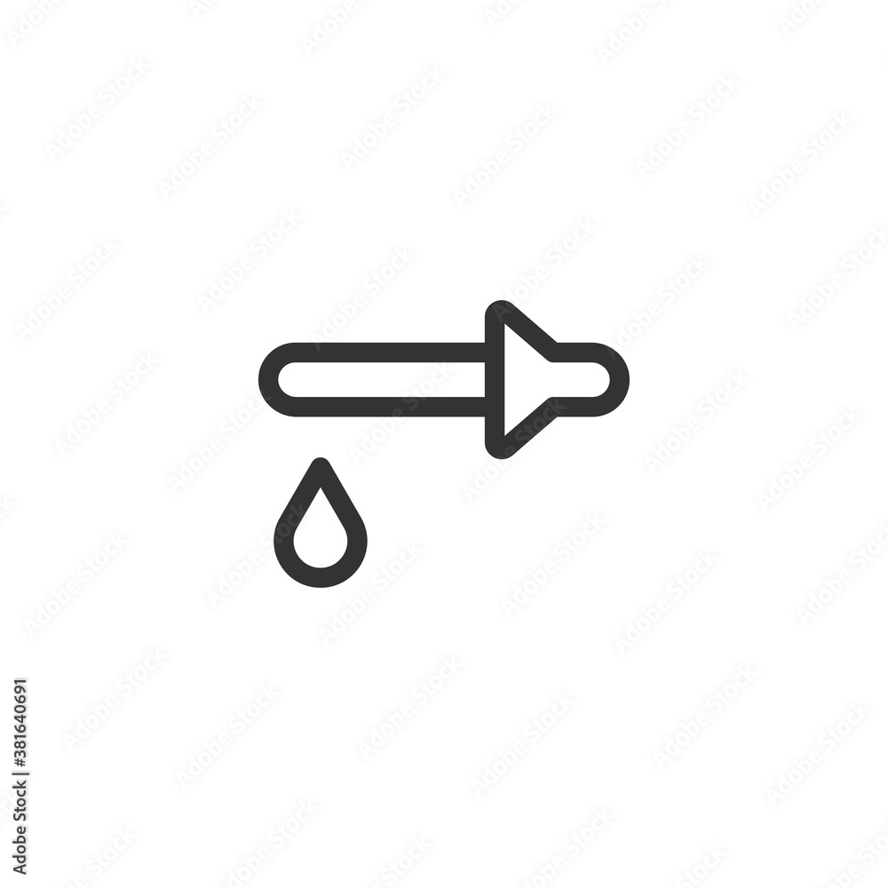 Dropper vector icon. Pipette symbol modern, simple, vector, icon for website design, mobile app, ui. Vector Illustration Dropper vector icon. Pipette symbol modern, simple, vector, icon for website design, mobile app, ui. Vector Illustration