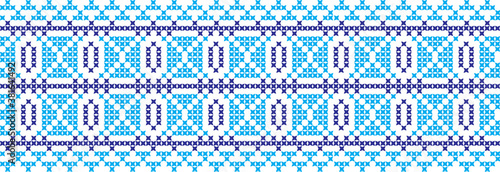 embroidered Ukrainian national pattern crossembroidered cross ukrainian slavic national pattern on transparent background photo