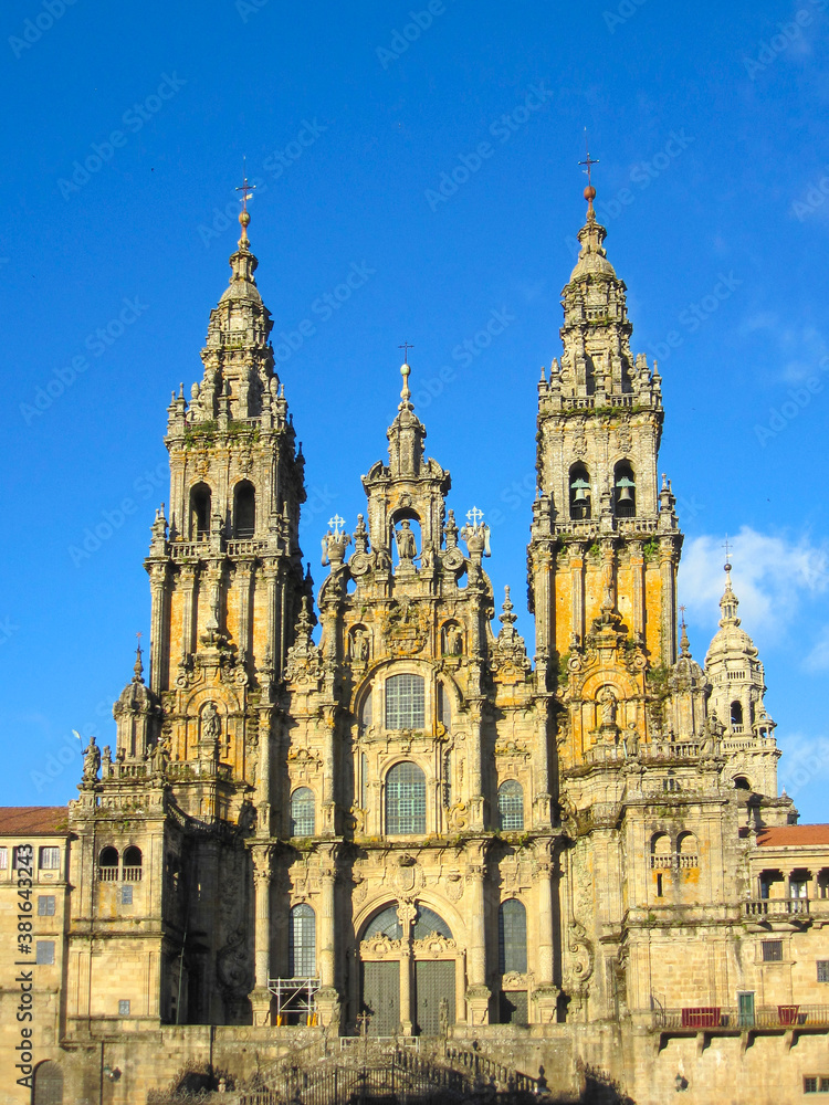 Cathedral in Santiago de Compostela (in Spanish Catedral de Santiago de Compostela) Northern Spain Galicia 