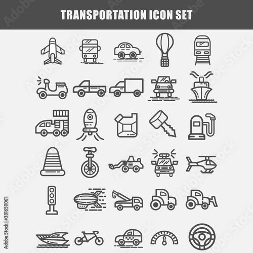 transportation icon set photo