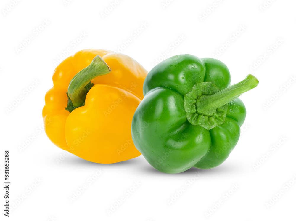 sweet pepper isolated on white background. sweet pepper isolated on white background.