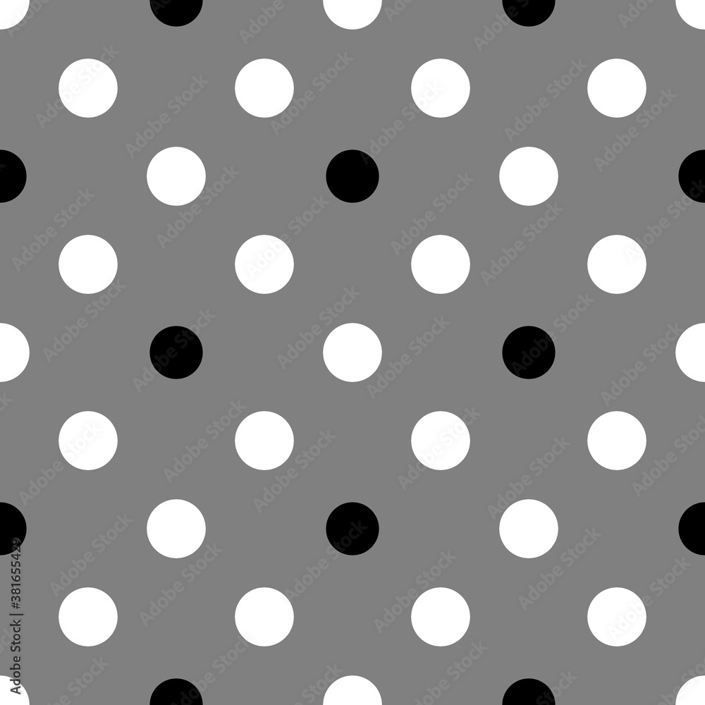 Circles seamless print. Dots pattern. Circle figures ornament. Polka dot motif. Rounds background. Dotted wallpaper. Digital paper, textile print, web design, abstract image. Vector illustration