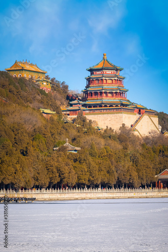 Tower of Buddhist Incense (Foxiangge) at The Summer Palace in Beijing, China photo