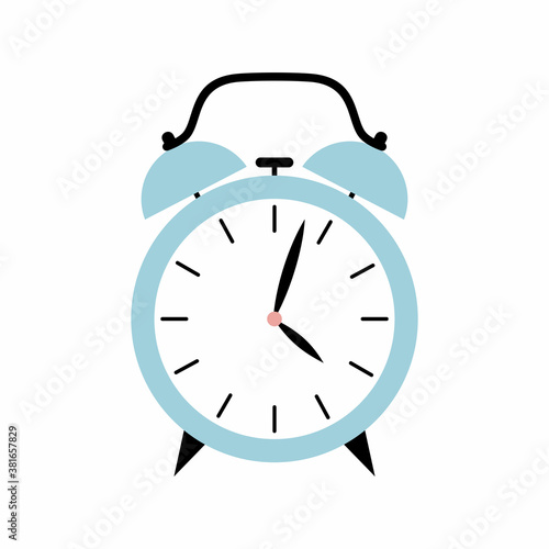 Alarm clock on a white background