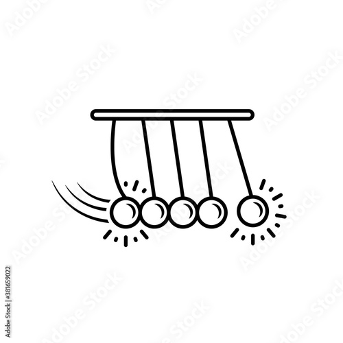 Cradle of Newton. Vector isolated icon.
