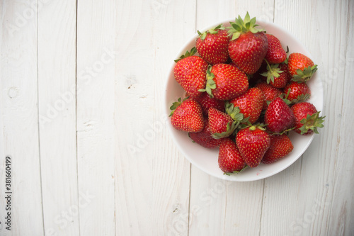 strawberry on a wooden background