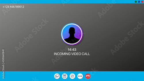 video call screen template. Vector illustration