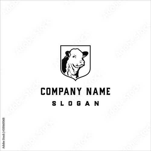 Hereford bull cattle company with a badge