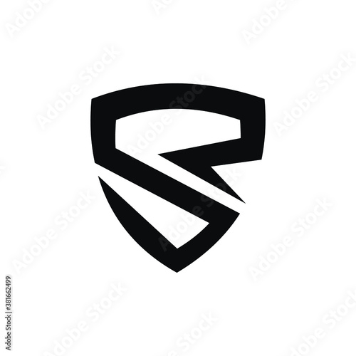 initial letter rs or sr logo vector design