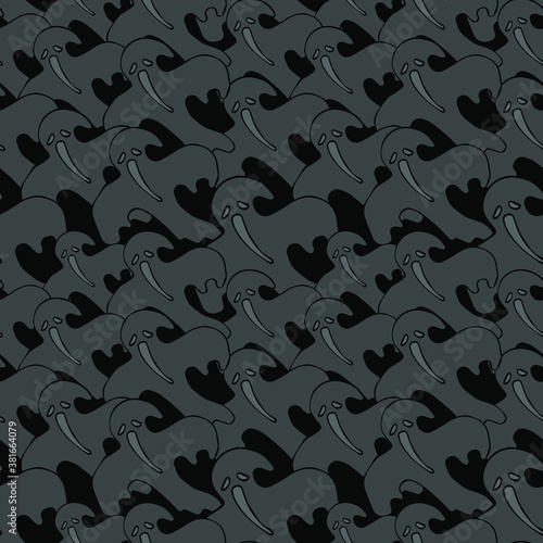 Halloween, October 31 All Saints Day, seamless pattern, attributes of a happy holiday, curse ghost, poltergeist, souls of the dead, cemetery spirits, graves, postcards, print, poster, wallpaper