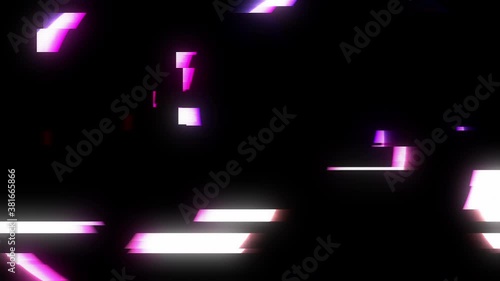 Glitch Damage Figures Distorted Flickering Motion Background