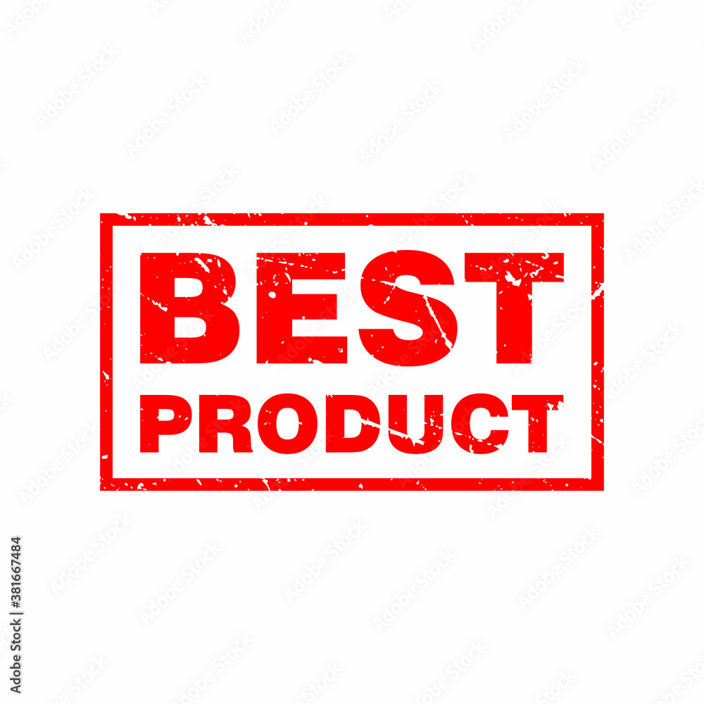 Abstract Red Grungy Best Product Rubber Stamp Sign Illustration Vector, Best Product Text Seal, Mark, Label Design Template Abstract Red Grungy Best Product Rubber Stamp Sign Illustration Vector, Best Product Text Seal, Mark, Label Design Template