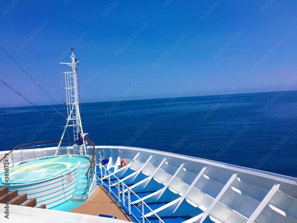 Summer cruise along the Mediterranean ocean