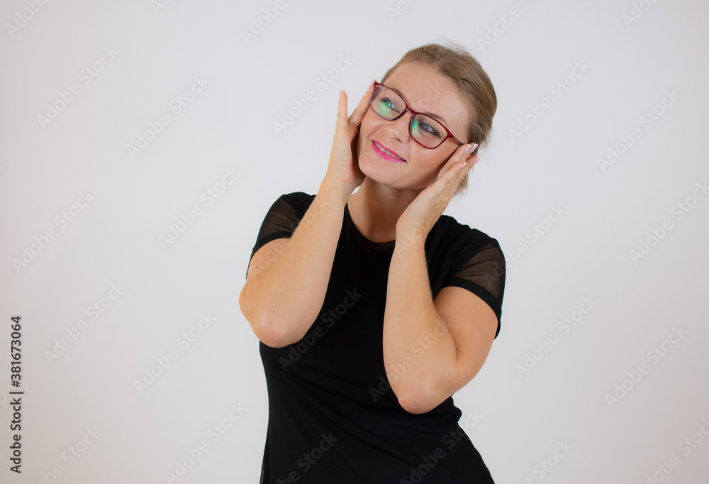 Smiling young businesswoman on white background Smiling young businesswoman on white background