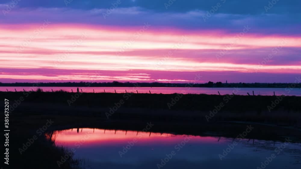 4K Hyperlapse Sequence of Isigny-Sur-Mer, France - The Baie des Veys at Sunset 4K Hyperlapse Sequence of Isigny-Sur-Mer, France - The Baie des Veys at Sunset