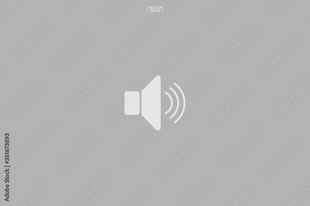 Media icon set of sound symbol for web page design. Vector. Media icon set of sound symbol for web page design. Vector.