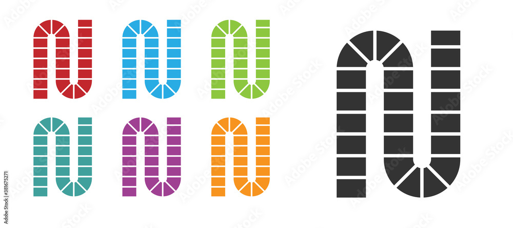 Black Board game icon isolated on white background. Set icons colorful. Vector.