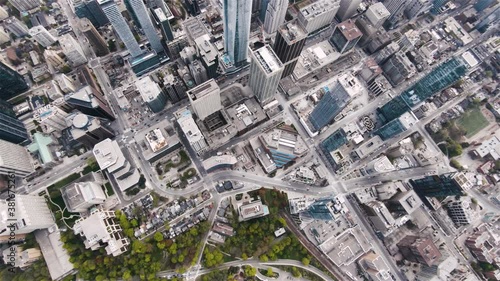 4K Aerial Sequence of Toronto, Canada - Bird's eye view of the Downtown