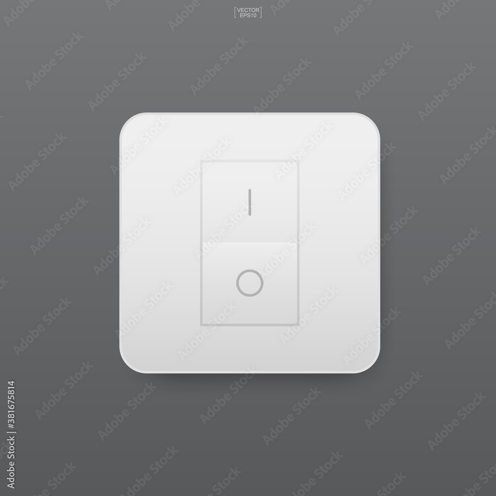 Light switch on gray background. Vector. Light switch on gray background. Vector.